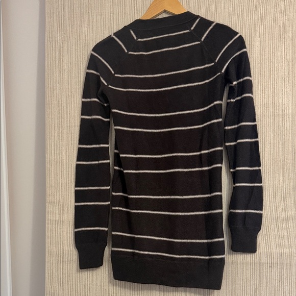 Juicy Couture cashmere wool Brown striped gold Button-Up Cardigan size M - Picture 5 of 6